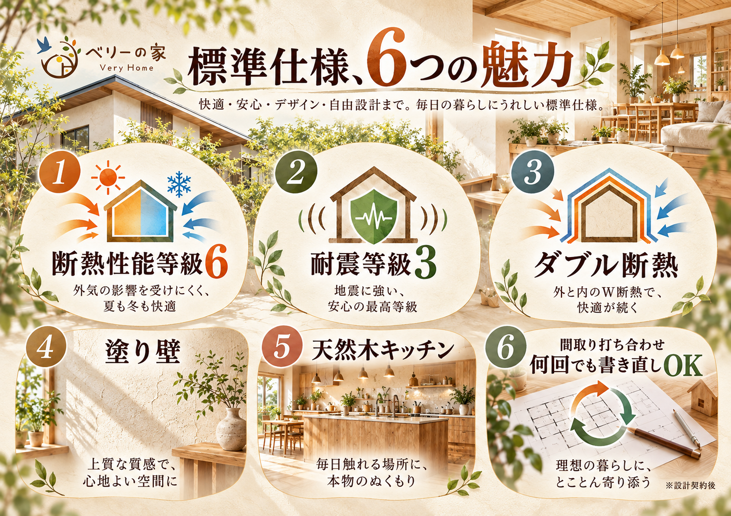ベリーの家 標準仕様6つの魅力